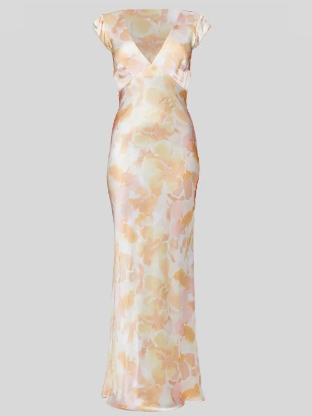 Bec & Bridge Indi V Maxi Dress in the "Floral Haze" print